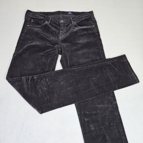 Adriano Goldschmied Stevie Jeans Size 28 Slim Straight Corduroy Chocolate Brown - Picture 1 of 16